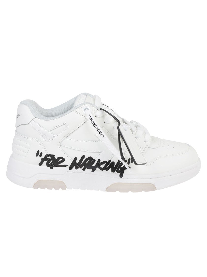 Off-White Out Of Office For Walking Graffiti Low-Top Leather Sneakers