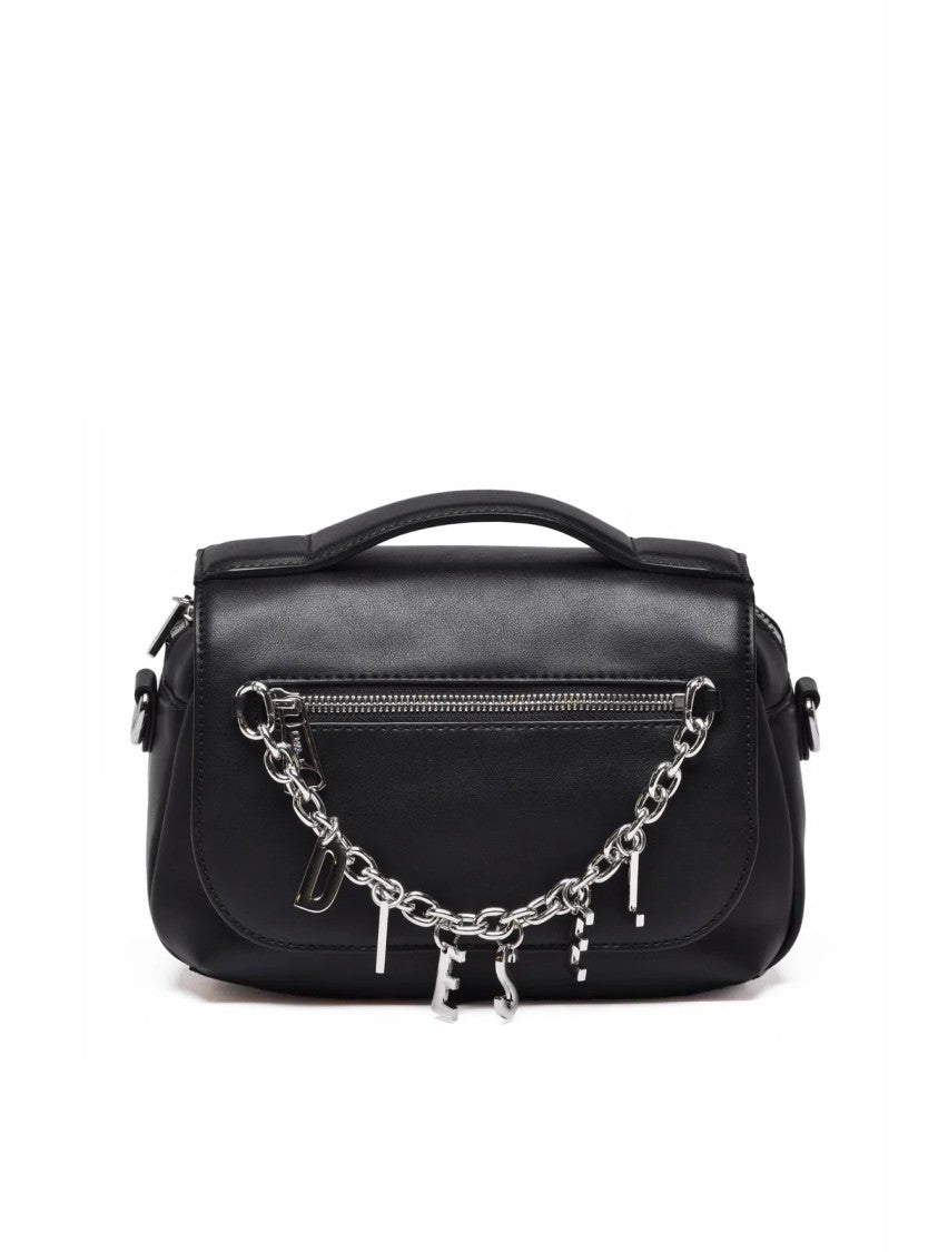 Diesel Mini Messenger Shoulder Bag With Chain Detail And Versatile Carrying Options