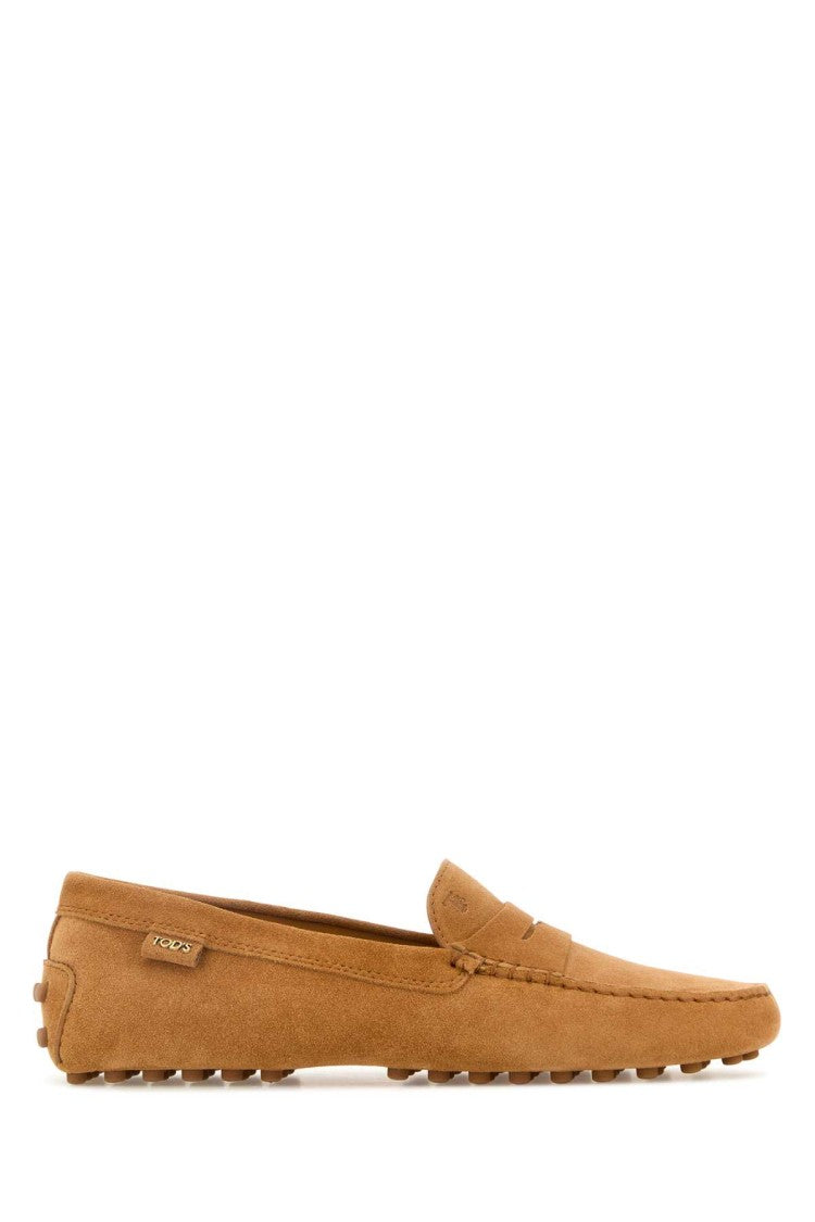 Tod's Peach Suede Loafers