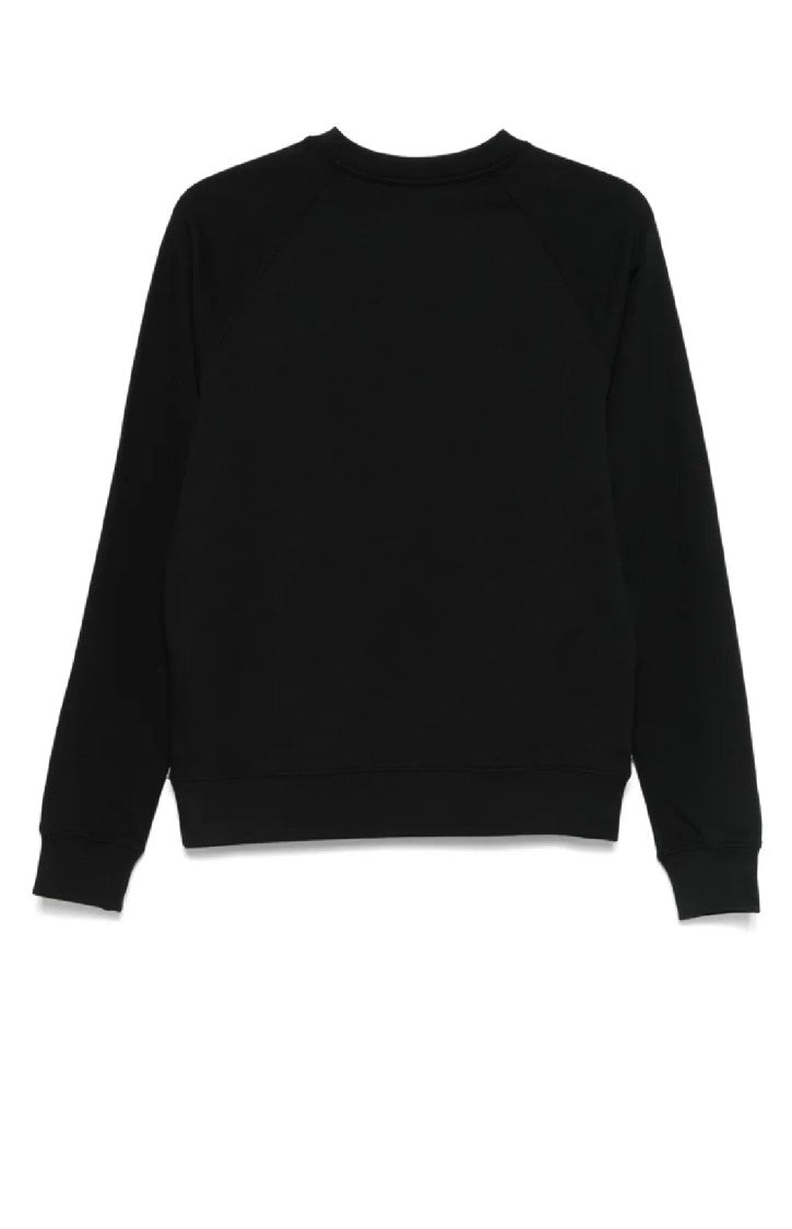 Msgm Casual Black Sweatshirt With Bold Lettering