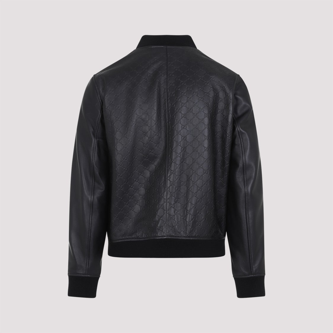 Gucci Black Lamb Leather Bomber Jacket