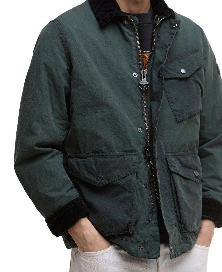 Barbour Drifter Wax Jacket With Reinforced Stitching