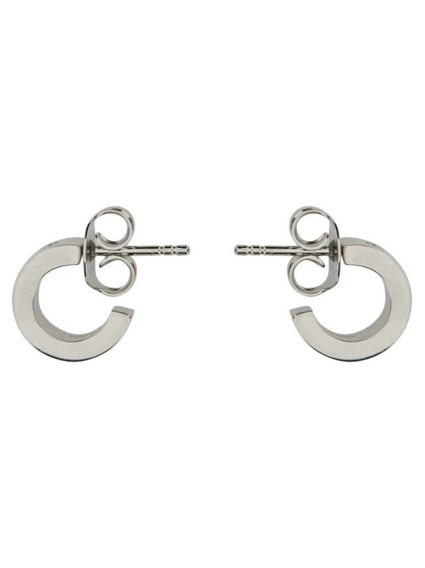 Mm6 By Maison Margiela Minimalist Hoop Brass Earrings