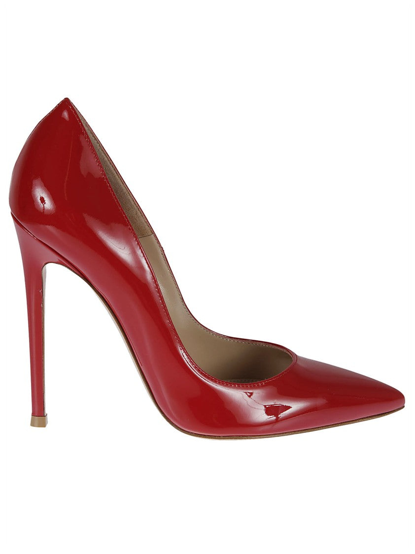 Gianvito Rossi Pointed-Toe High Heel Pumps In Glossy Calf Leather
