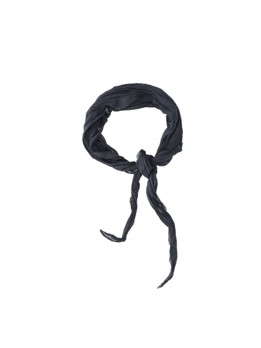 Ami Paris Textured Crinkle-Effect Scarf With Front Knot Detail