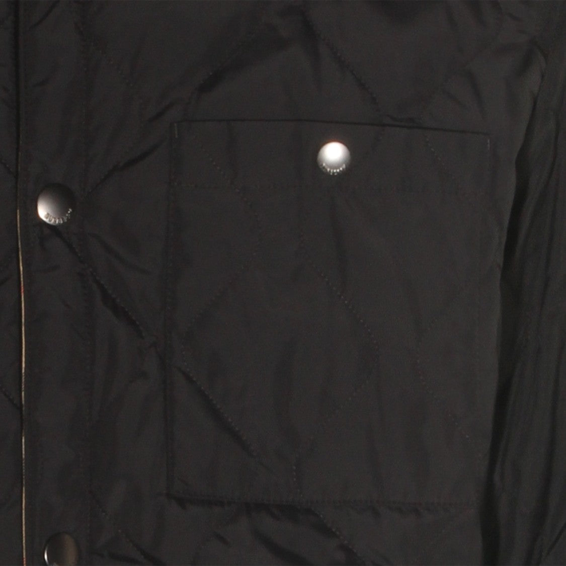 Burberry Quilted Down Jacket With Shirt Collar