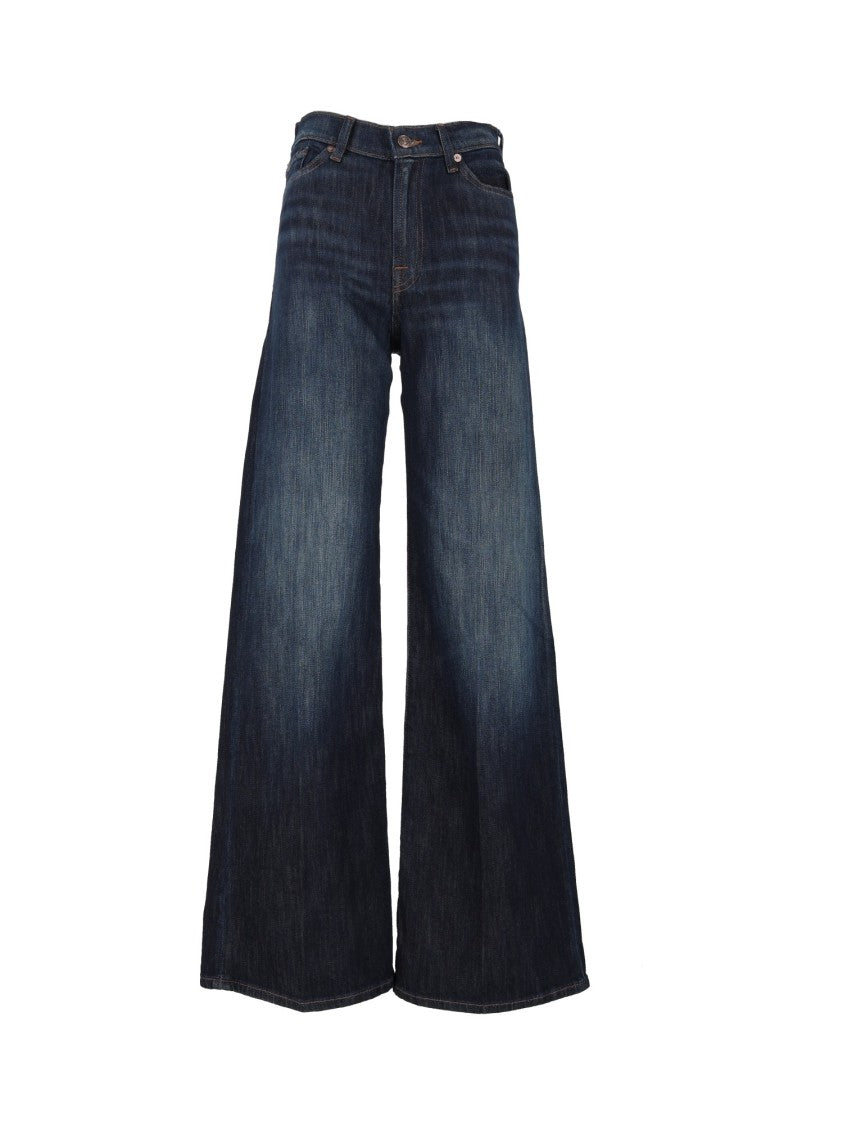 7 For All Mankind Deep Sea Lotta Tailorless Wide-Leg Jeans