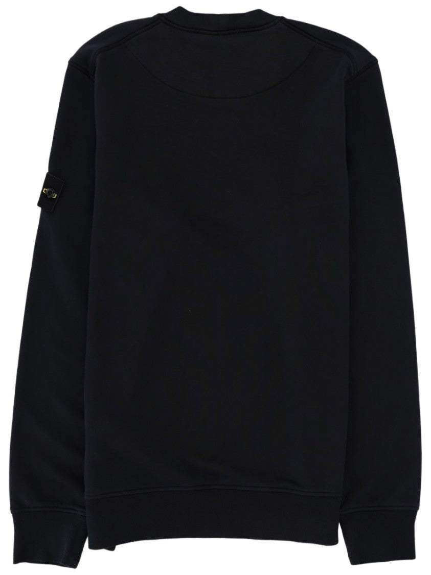 Stone Island Crewneck Patch Logo Cotton Sweatshirt