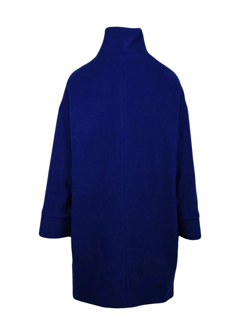 Oliver Horigamy Blue Virgin Wool-Blend Coat