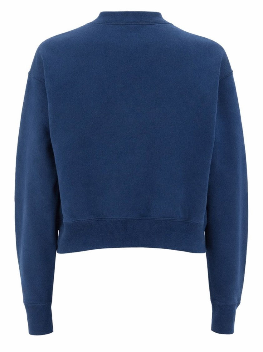 Chloé Cropped Logo Cotton Fleece Pullover