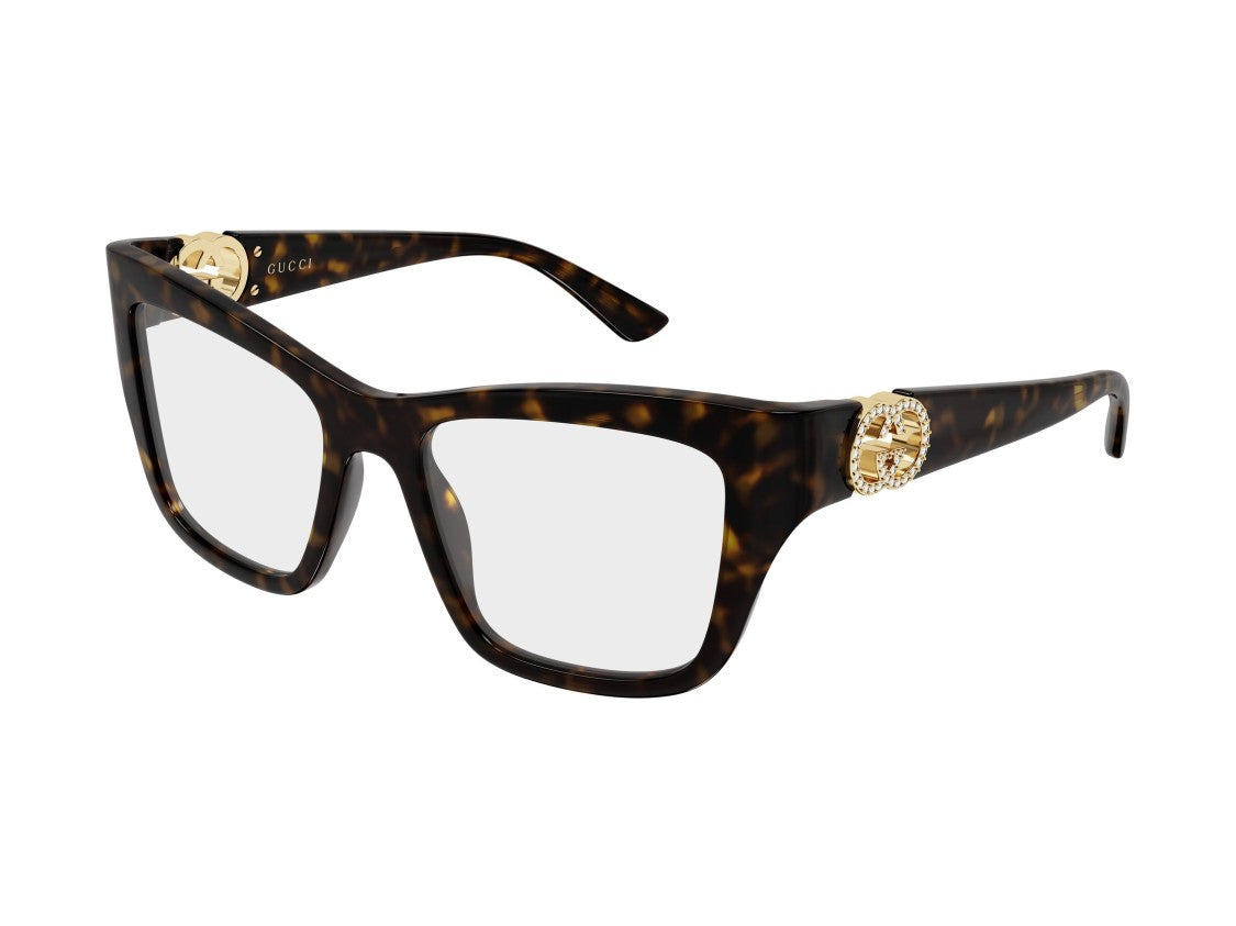 Gucci Gold Gg2124o Tortoiseshell Oversized Square Sunglasses