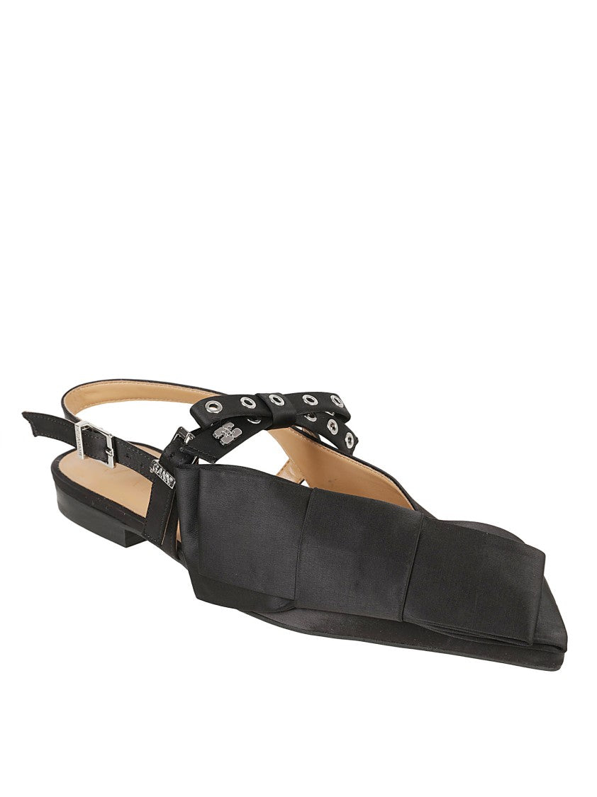 Ganni Pointed Toe Slingback Flats