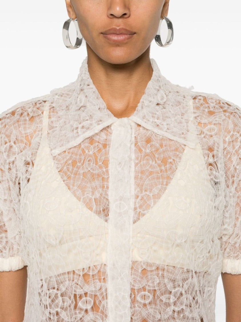 Beaufille Pinta White Lace Shirt
