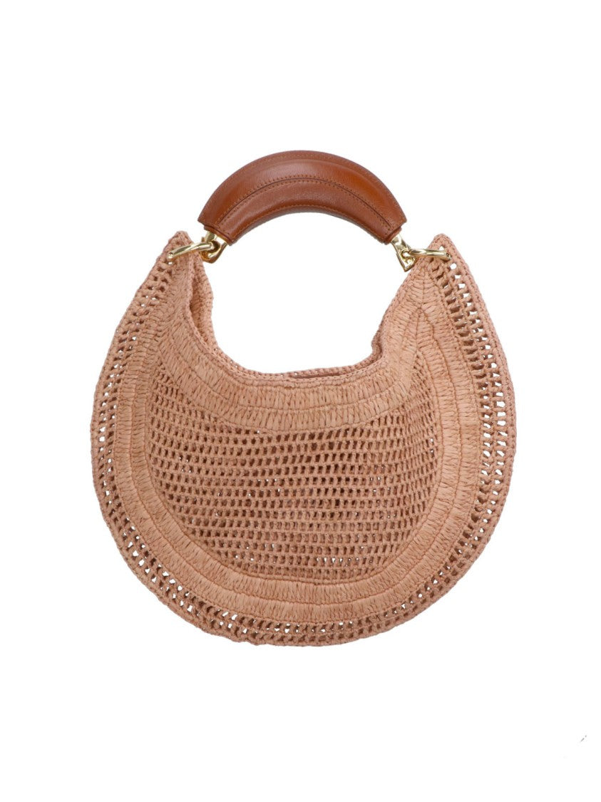 Chloé Beige Summer Banana Woven Raffia Hobo Bag
