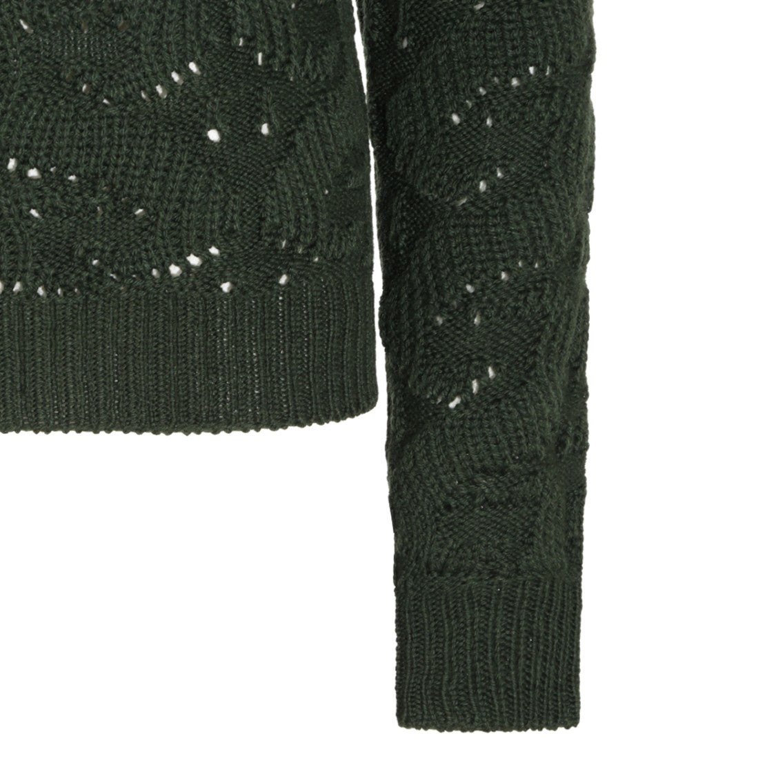 Etro Textured Open-Knit Crew Neck Sweater