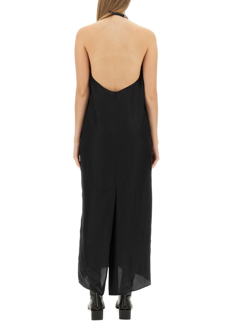 Acne Studios Halter Neck Midi Dress With Wide Back