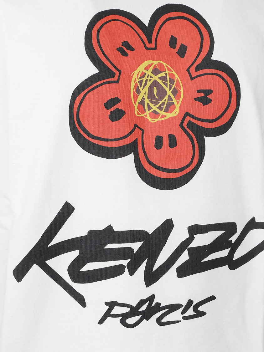 Kenzo Graphic Print T-Shirt With Handwritten Logo