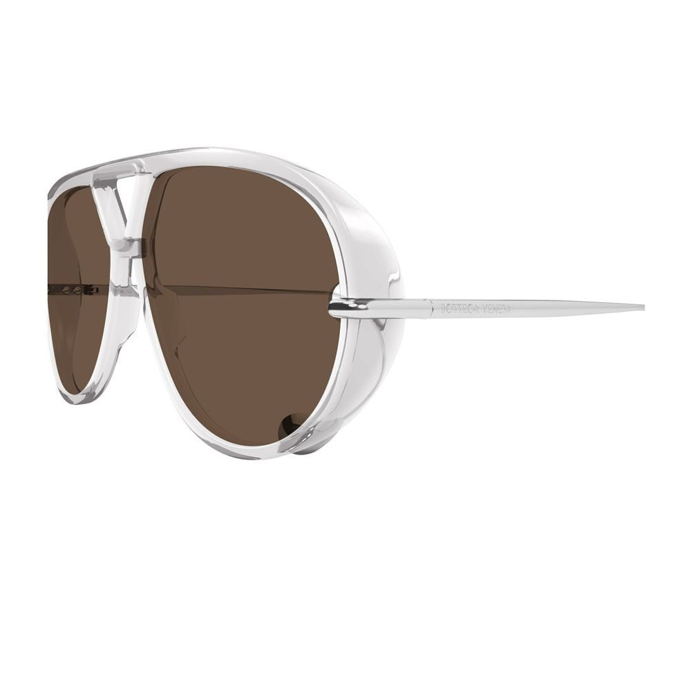 Bottega Veneta Bv1273s Transparent Gray Pilot Sunglasses