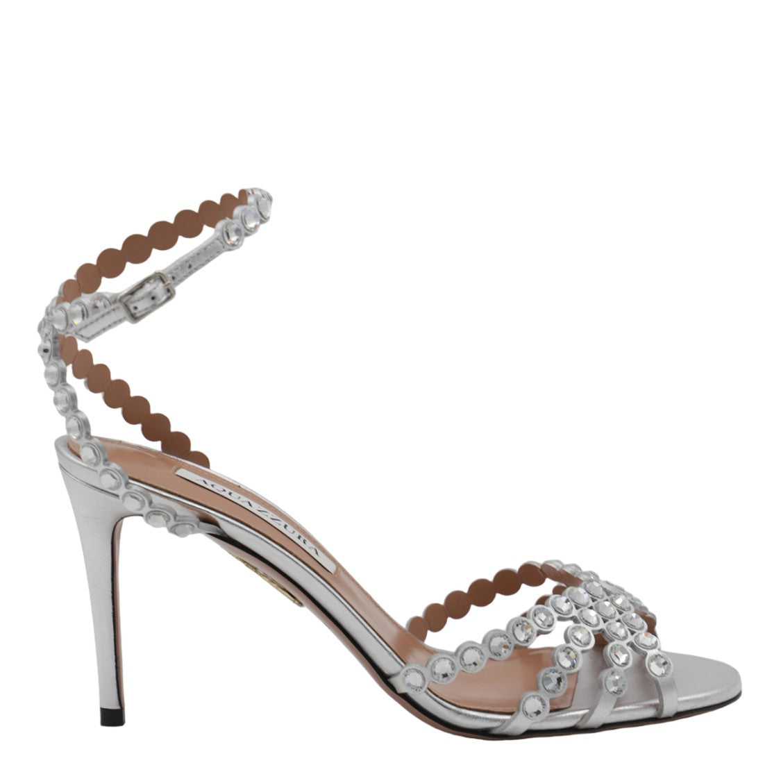 Aquazzura High-Heeled Sandals With Circular Embellishments