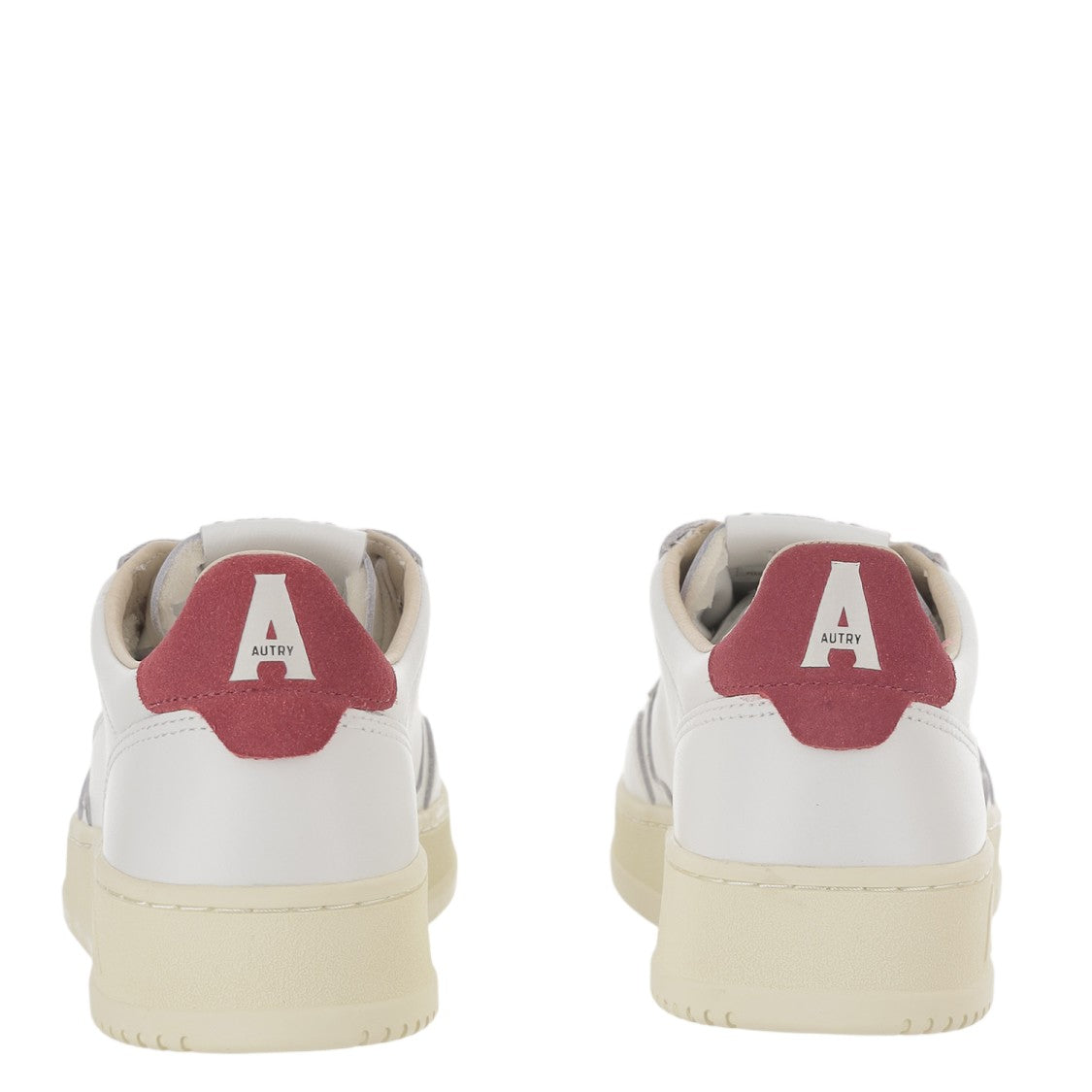 Autry White/Red Suede Heel Leather Sneakers