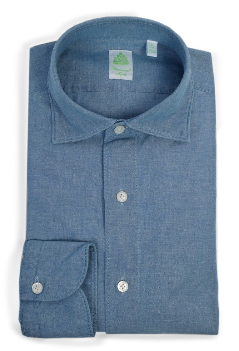 Finamore Gaeta Chambray Tailored Shirt