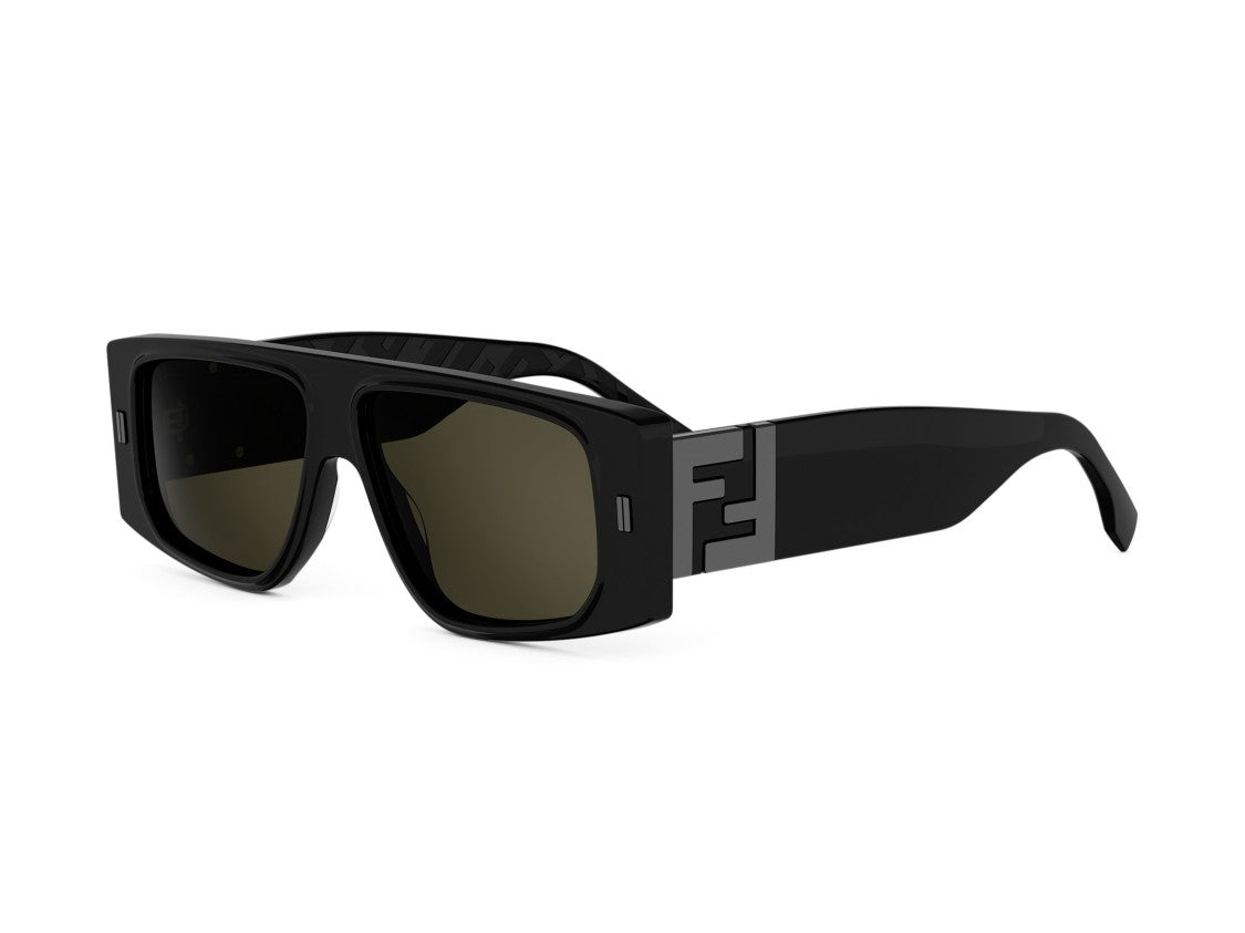 Fendi Fe40214u Embossed Oversized Square Sunglasses
