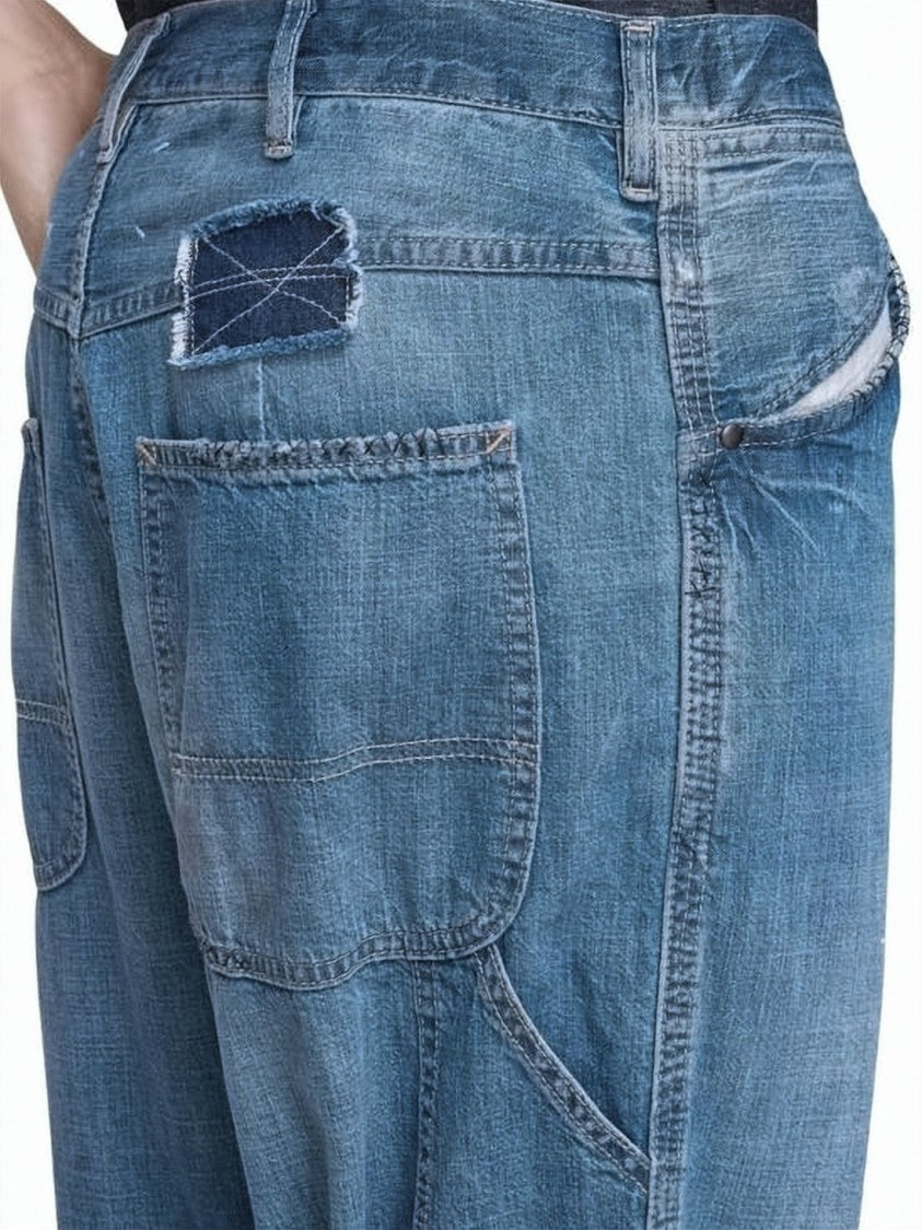 Maison Margiela Relaxed Wide-Leg Cotton Denim Pants