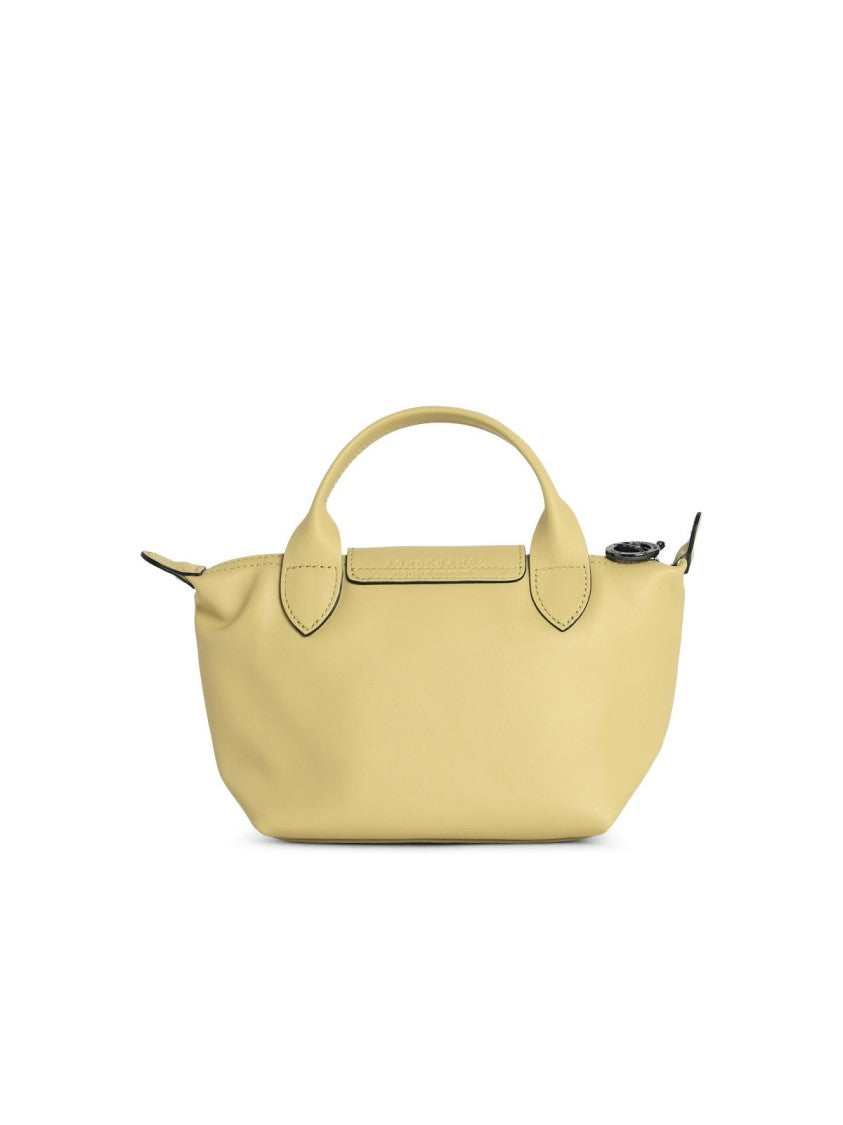 Longchamp Pistachio Leather Bag With 'Xs Le Pliage Xtra' Handle