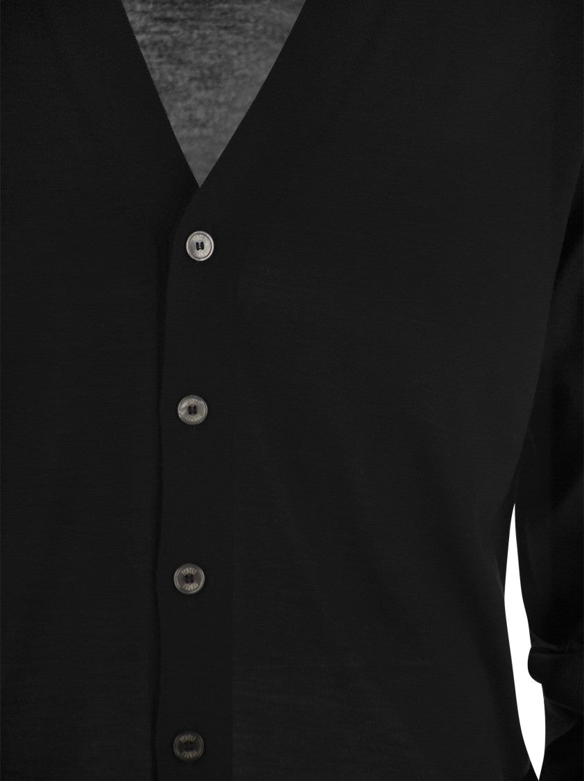 Fedeli Lightweight Virgin Wool Cardigan