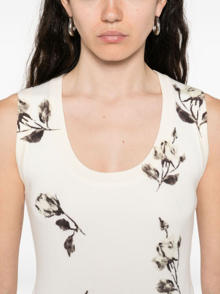 Blugirl Knit Cardigan With Floral Print