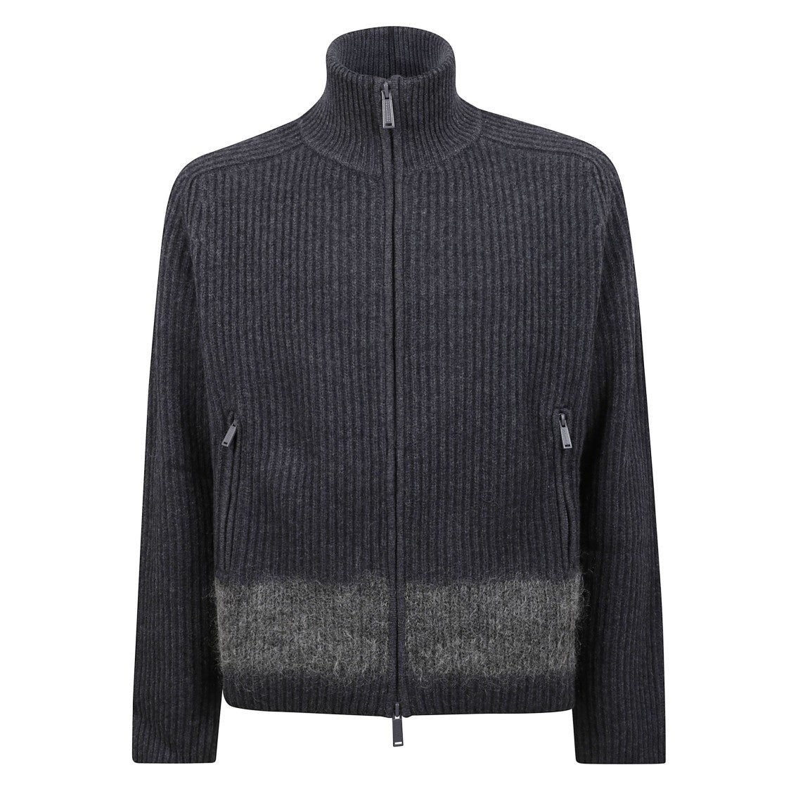 Dsquared2 Ribbed High-Neck Zip Sweater