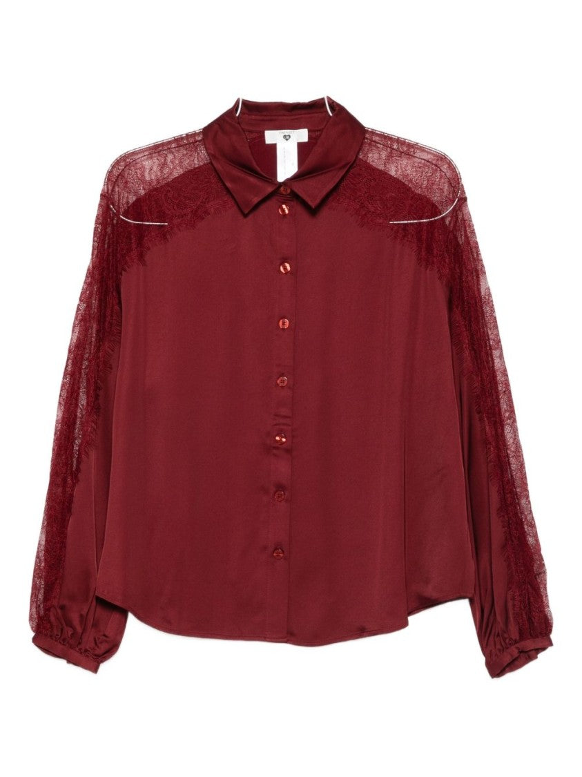 Twinset U&B Structured Red Shirt With Classic Design