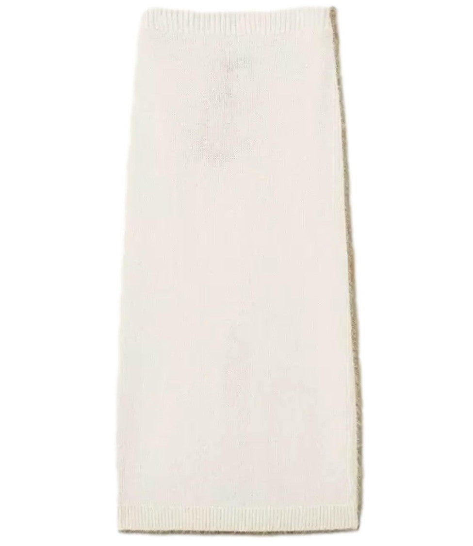 Twin-Set Mid-Length Knit Skirt With Subtle Slit