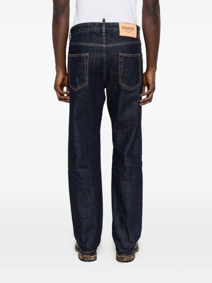 Dsquared2 Dark Indigo Straight-Leg Denim Jeans