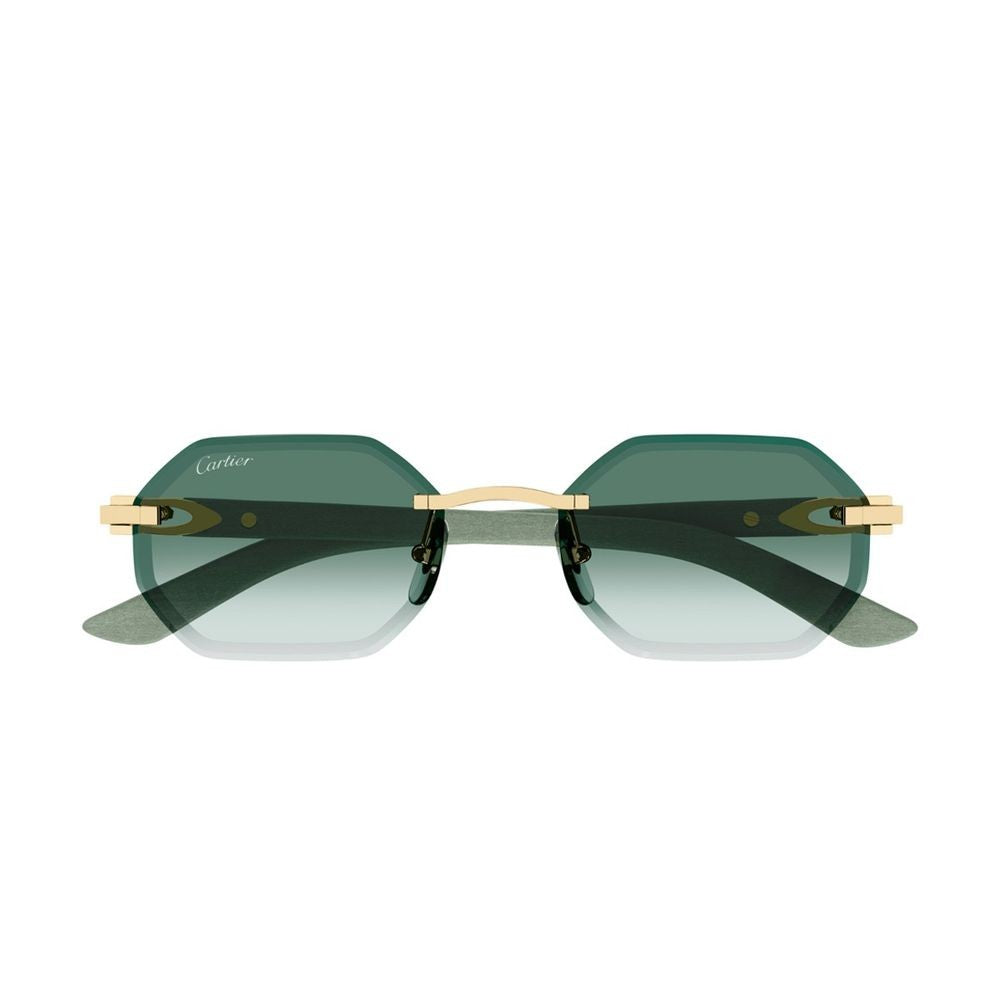 Cartier Ct0439s Décor C Allongé De Rimless Geometric Sunglasses