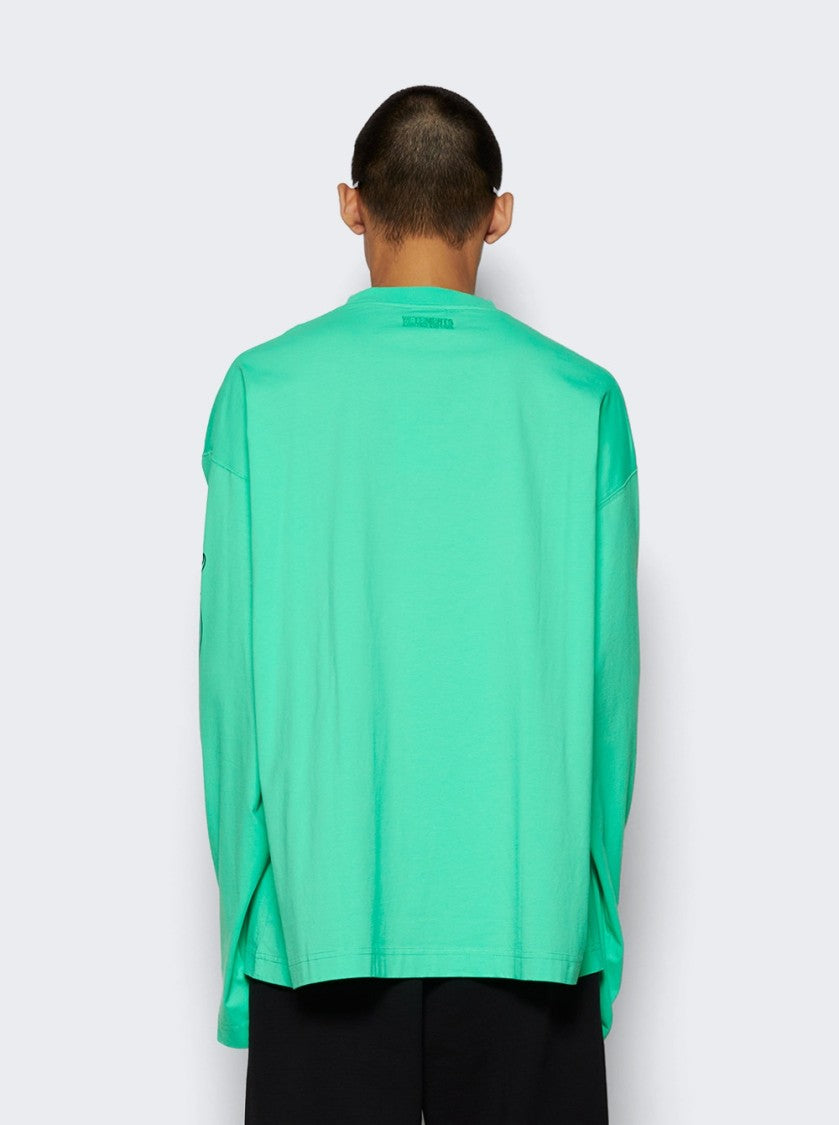 Vetements Printed Metal Longsleeve Tee Neon Green