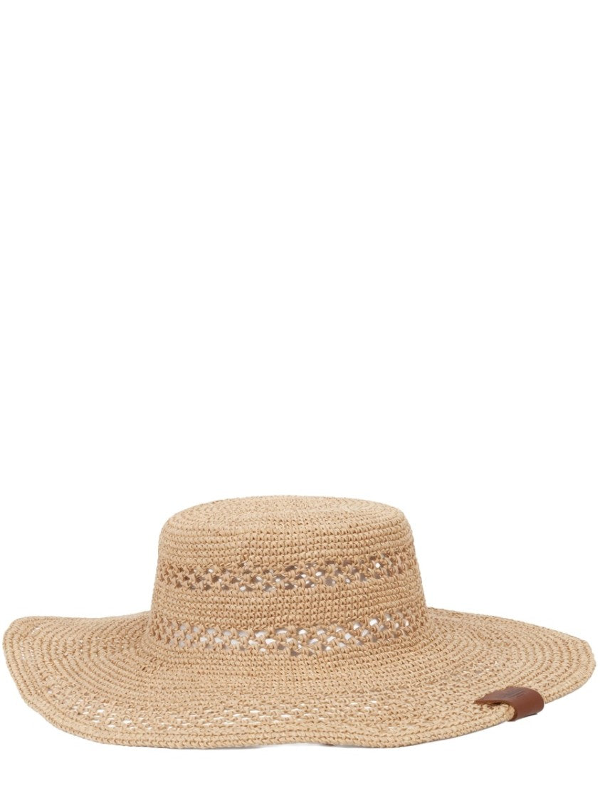 Ruslan Baginskiy Natural Straw Open Weave Hat