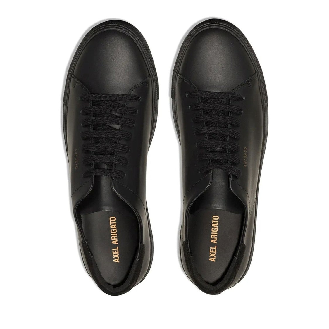 Axel Arigato Black Clean 90 Minimalist Textured Heel Leather Sneakers