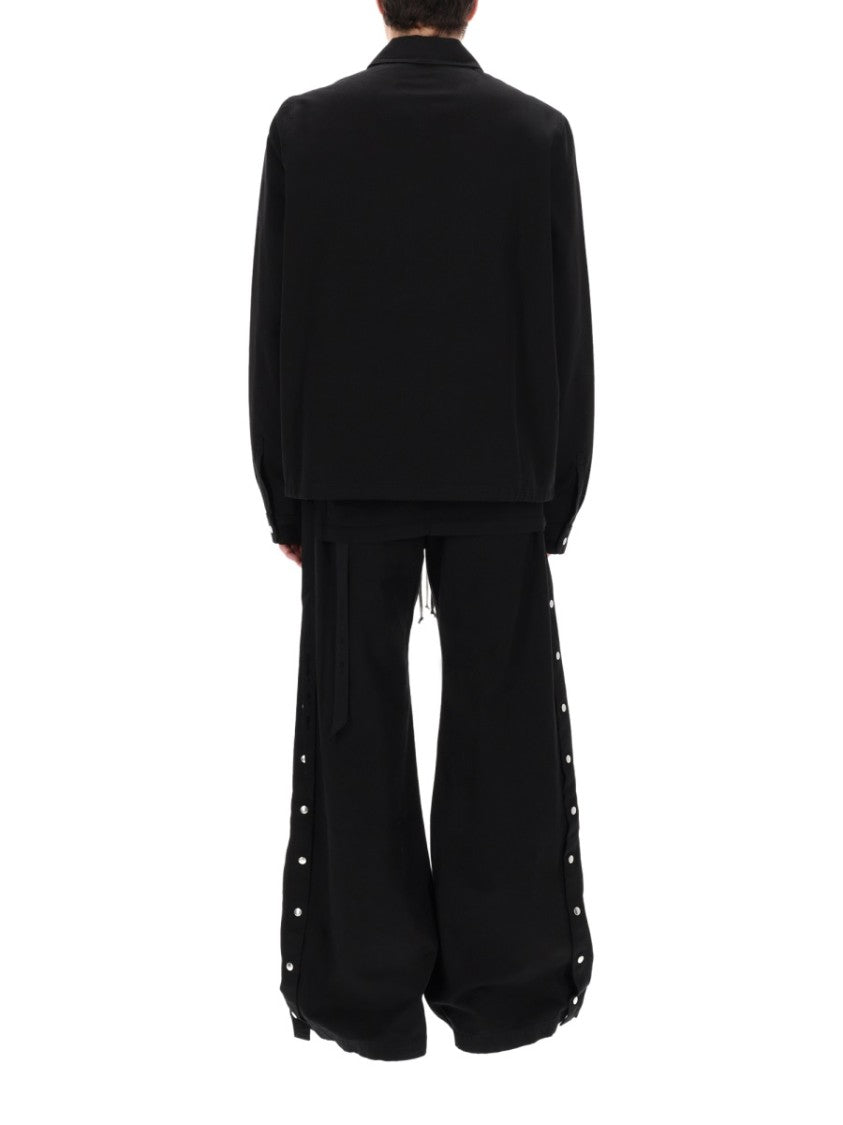 Drkshdw By Rick Owens Zipfront Boxy Cotton Strap Jacket