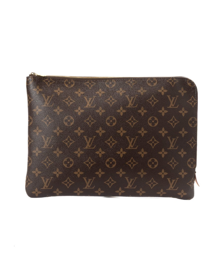 Louis Vuitton Brown Etui Mm Monogram Canvas Semicircular Zip Pouch