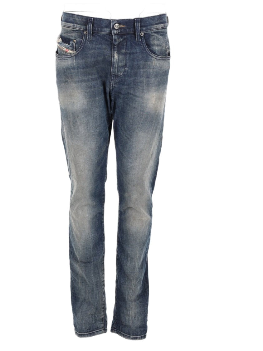 Diesel D-Strukt Cotton-Blend Whiskering Jeans