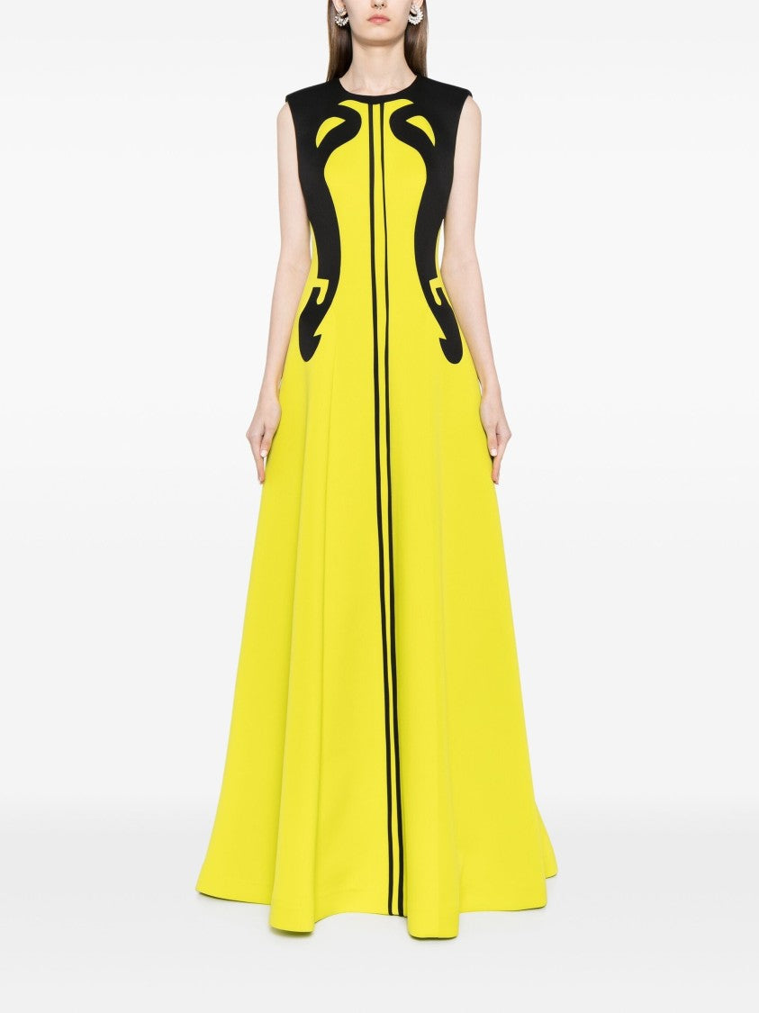 Saiid Kobeisy Neoprene Dress With Abstract Contrast Cuts