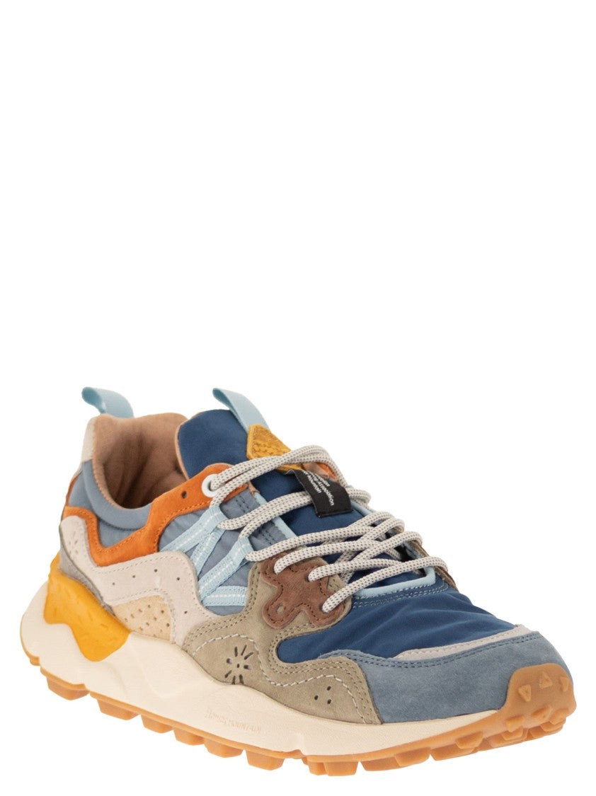 Flower Mountain Yamano 3 - Sneakers In Suede And Technical Fabric