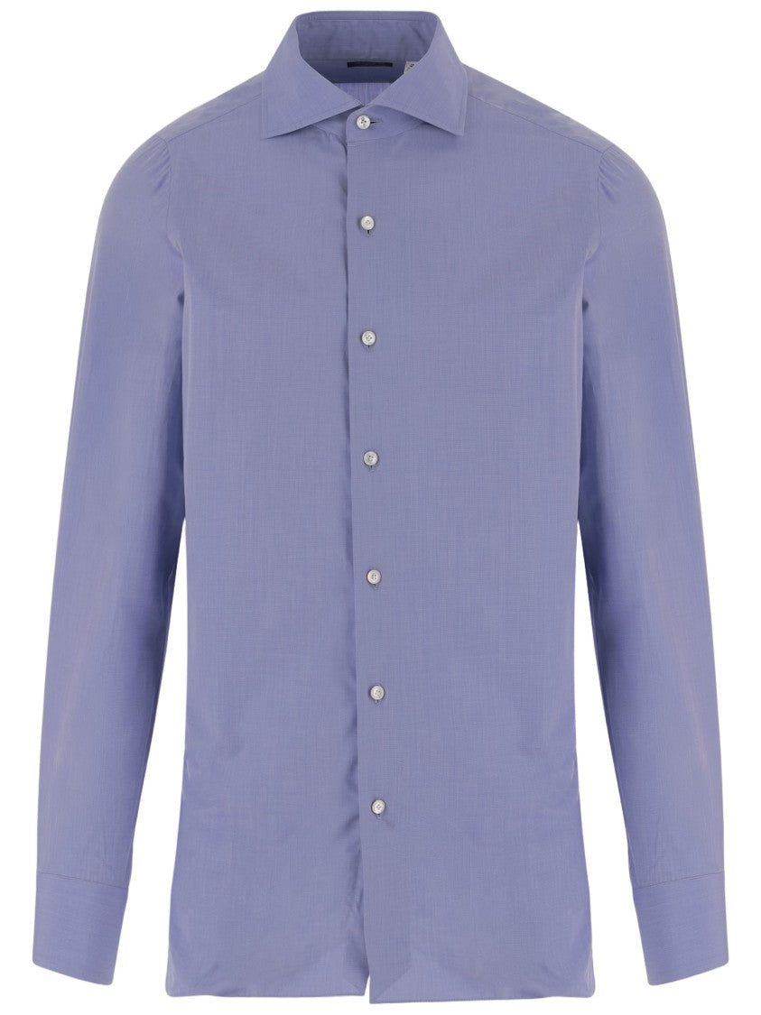 Finamore Classic Collar Cotton Shirt