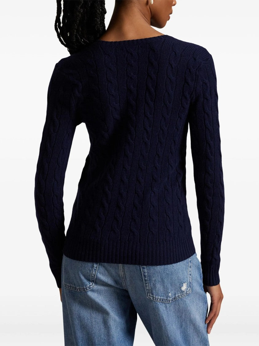 Polo Ralph Lauren Kimberly Cable-Knit V-Neck Sweater