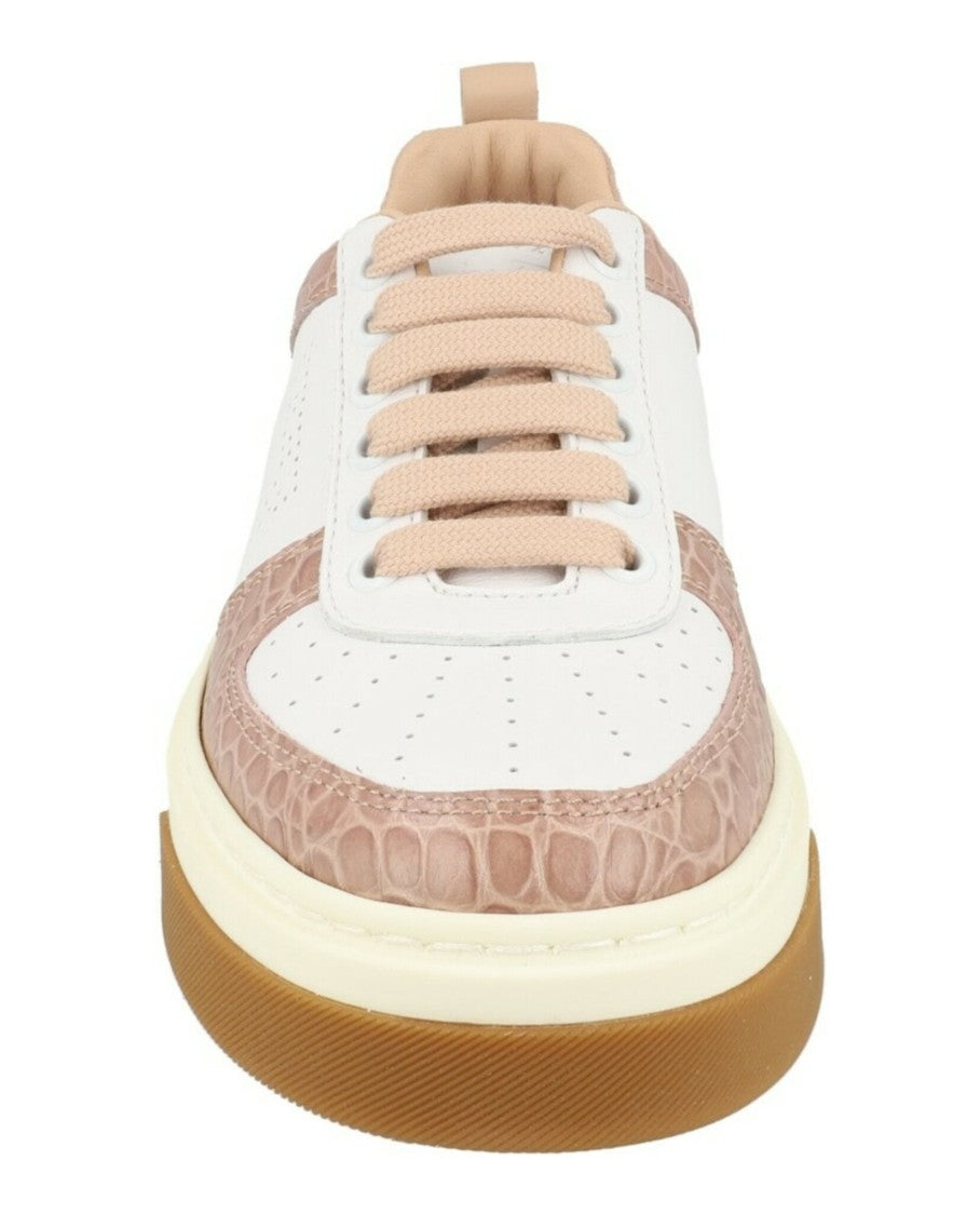 Ferragamo Cassina Low Leather Sneakers
