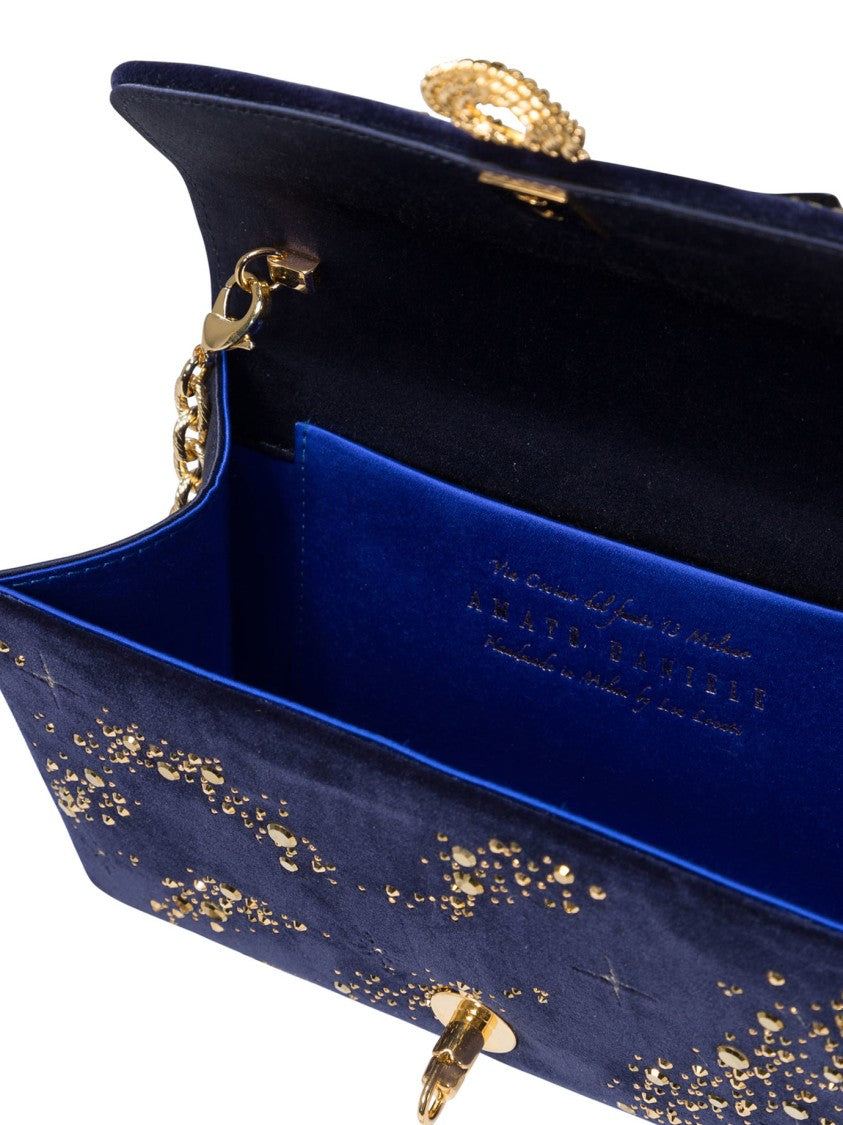 Amato Daniele Satin Crossbody Bag With Strass Accents