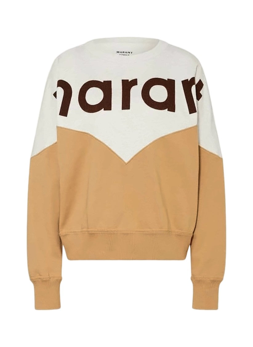Isabel Marant Color-Block Long-Sleeved Sweatshirt With Oversized Lettering