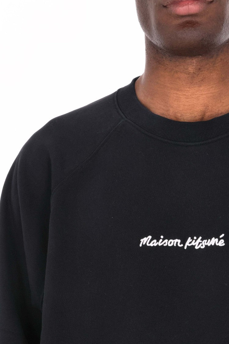 Maison Kitsuné Crewneck Sweatshirt With Central Logo