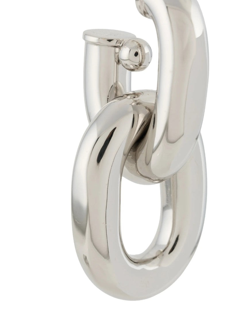 Rabanne Sculptural Silver-Tone Interlocking Earrings
